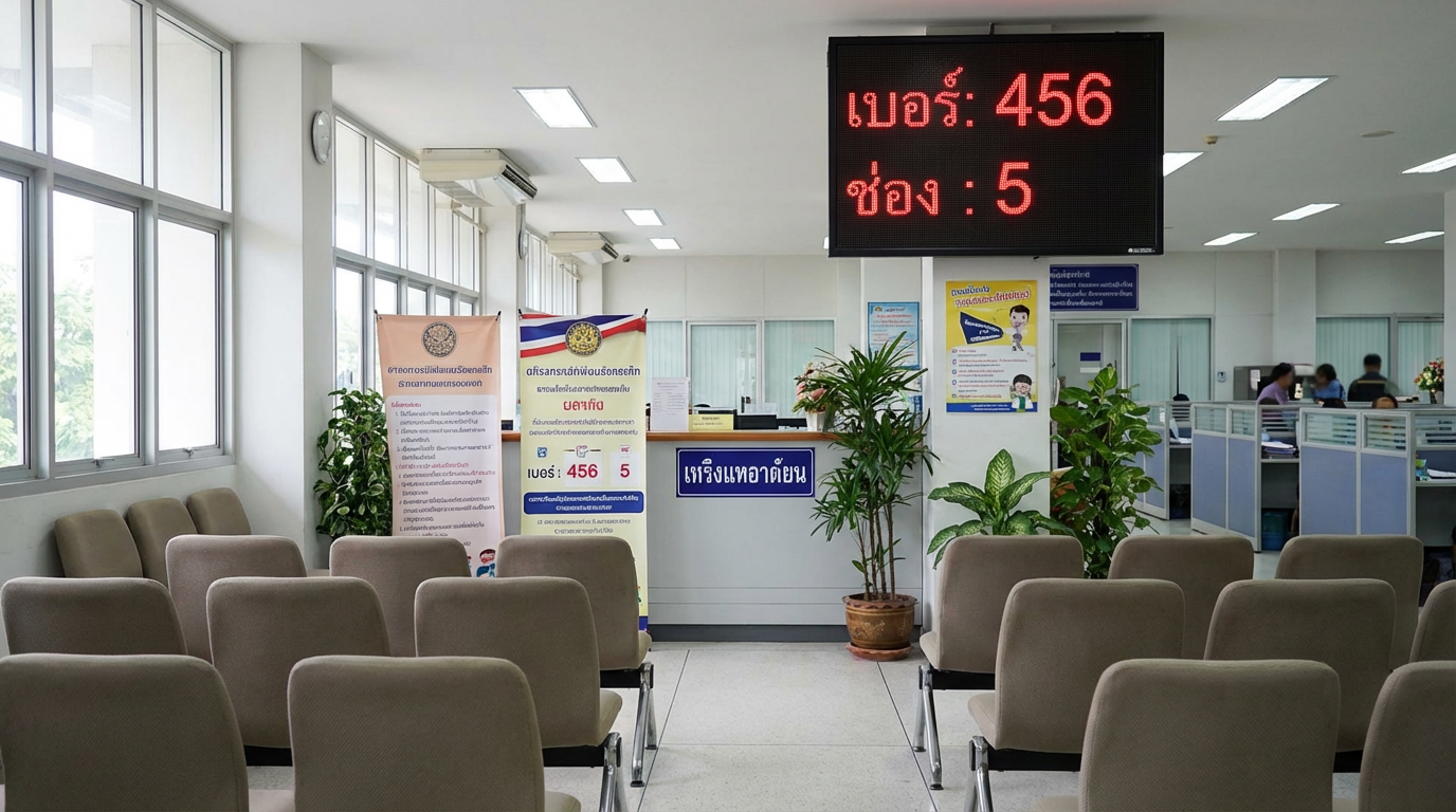 Thailand government office waiting area
